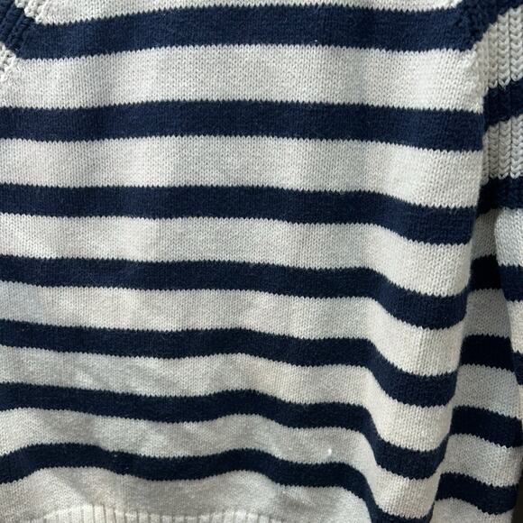 Abercrombie & Fitch Sweater SZ S Striped V Neck Preppy Nautical Old Money - Picture 4 of 6